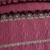 American Style Lace Embroid Bamboo Luxury Velvet Diamond Quilt Cover Bed Set