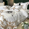 Luxury 100% Cotton Satin Jacquard Bed Sheet Set With Great Bedding Set