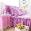 American Style 3D Printed Embroid Nature Lace Princess Bed Spreads