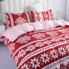 Bedsheet Set Brushed Fabric Quilt Duvet Cover Pillow Case Christmas Bedding Set