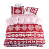 Bedsheet Set Brushed Fabric Quilt Duvet Cover Pillow Case Christmas Bedding Set