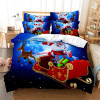 Christmas Bedding 100% Polyester Duvet Cover Bed 3D Printed Santa Claus Kid Sets