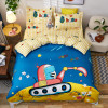 Custom Printed Kindergarten Bedding Cartoon Kids Quilt Cover Bed Duvet Cover Set