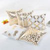 Home Decorative-Throw Pillow Covers Gold Foil Geometric Square Cushion Covers