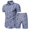 Men's Shirt Fashion Gold Luxury Designer Hawaii Beachwear Floral Printed Sets