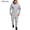 Men's 2-Piece Hoodie Sets and Leisure Solid Color Camouflage Sweatshirt Suit