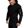 Men's 2-Piece Hoodie Sets and Leisure Solid Color Camouflage Sweatshirt Suit