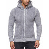 Men's Knitted Sweater Fashion Slim Fit Cardigan Causal Sweaters Solid Zipper