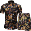 Men's 2-Piece Set Casual Printed Shirt and Shorts Set Hawaiian Shirt Fashion