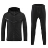 High Quality Men's Blank Clothes Hoodies Tracksuit Custom Cropped Sweatsuit Sets