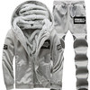 Winter Men's Set Warm Hoodie+Pants Suit Casual Tracksuit Thick Sweatshirt Suits