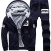 Winter Men's Set Warm Hoodie+Pants Suit Casual Tracksuit Thick Sweatshirt Suits