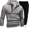 Men's Tracksuit 2-Pieces Set Sweatshirt + Sweatpants Sportswear Zipper Hoodies