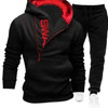 Men's Tracksuit 2-Pieces Set Sweatshirt + Sweatpants Sportswear Zipper Hoodies