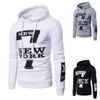 Men's Letter Print Long Sleeve Hoodies And Pants Casual 2-Piece Set Tracksuit