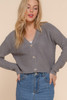 Long SLV V-Neck Sweater Cardigan  -44627