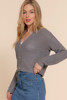 Long SLV V-Neck Sweater Cardigan  -44627