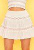 Waist Smocking Ruffle And Shirring Mini Skirt-43909