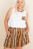 Plus Size Solid Sleeveless French Terry Tank Top-43931 Plus Size Solid Sleeveless French Terry Tank Top-43931
