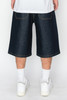 Baggy Fit Raw Denim Shorts-44445