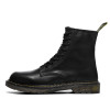 Men's Fashion Casual Leather Black Yellow Stylish Ankle Short Martin Boots