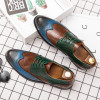 Men's Executive Oxfords Leather Shoes Casual Black Color Fashion Genuine Dress