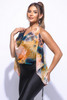Open Back Cowl Neck Top-44635
