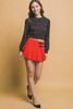 Short collard sweater-44792