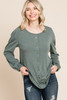 Solid Tr Spandex Long Sleeve Top       -44991