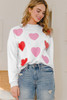 Heart Pattern With Pearl Embellished Sweatshirts         -45000