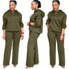 Women s Sets Two Piece Set Women Clothing Casual Half-Zip Hoodie & Pants Set