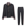 High Quality Women's Casual Two-Piece Set Solid Jogger Pants and Sweat Suit