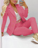 Women's Office Long Sleeve Blazers Ladies Blazers Formal Two Piece Pants Set