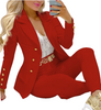 Women's Office Long Sleeve Blazers Ladies Blazers Formal Two Piece Pants Set