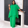 New Women Plus Size Clothing Fashionable Short-sleeved Leg Pants 2 Piece Set