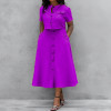 Women Clothing O Neck Short Sleeve Shirt And Half Skirt Two Piece Women's Sets