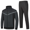 Jogging Running Casual Sport Black Set for Mens Two Piece Logo Custom Tracksuit