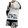 Men Summer Leisure Sports Suit Sleeve T Shirt and Short Tracksuits 2 Pieces Set