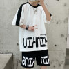 Men Summer Leisure Sports Suit Sleeve T Shirt and Short Tracksuits 2 Pieces Set