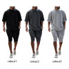 Custom Logo Tracksuit Sportswear Short Set Men's Brand Clothing 2 Pieces Sets