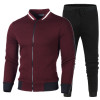European and American Basic Sports Plus Size Men's Gym Hoodies Set Tracksuit