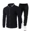 European and American Basic Sports Plus Size Men's Gym Hoodies Set Tracksuit