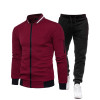 European and American Basic Sports Plus Size Men's Gym Hoodies Set Tracksuit