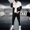 Fashion Sports Men's Custom Logo 2 Pc Zip Tracksuit Set Sweatsuit Jogger Suit