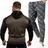 New Cotton Men's Sportswear Hoodie  Sweater Zipper Suit Jogging Wear Tracksuit