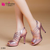 Peep Toe Platform Genuine Leather High Heeled Pumps Shoes Women's Sandals
