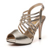 Peep Toe Platform Genuine Leather High Heeled Pumps Shoes Women's Sandals