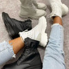 New Style Trade Women's Shoes Casual Style Stitching Lace-Up Low-Heeled Boots
