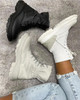 New Style Trade Women's Shoes Casual Style Stitching Lace-Up Low-Heeled Boots