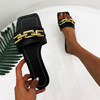 Black Design Fashion Lady Slippers Wedge Sandals for Women and Ladies